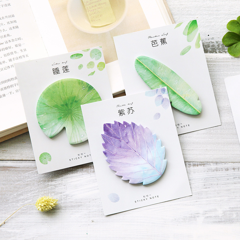 Office Stationery Supply List - 30 Pcs 잎 스티커 메모 플래너