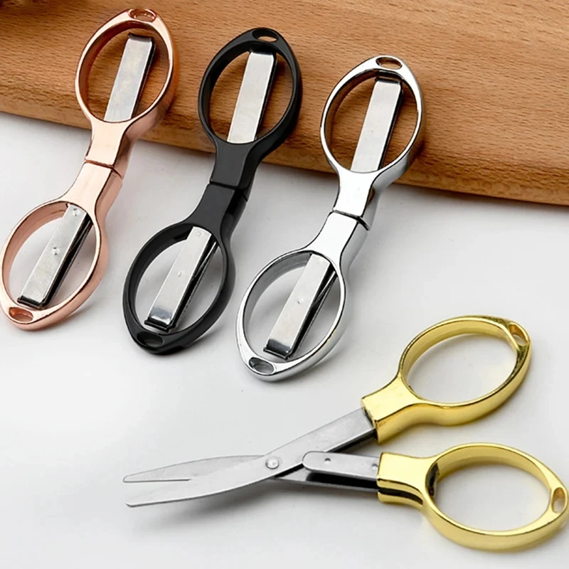 Scissors Stainless Craft - 미니 접이식 가위 플라스틱 손잡이 휴대용