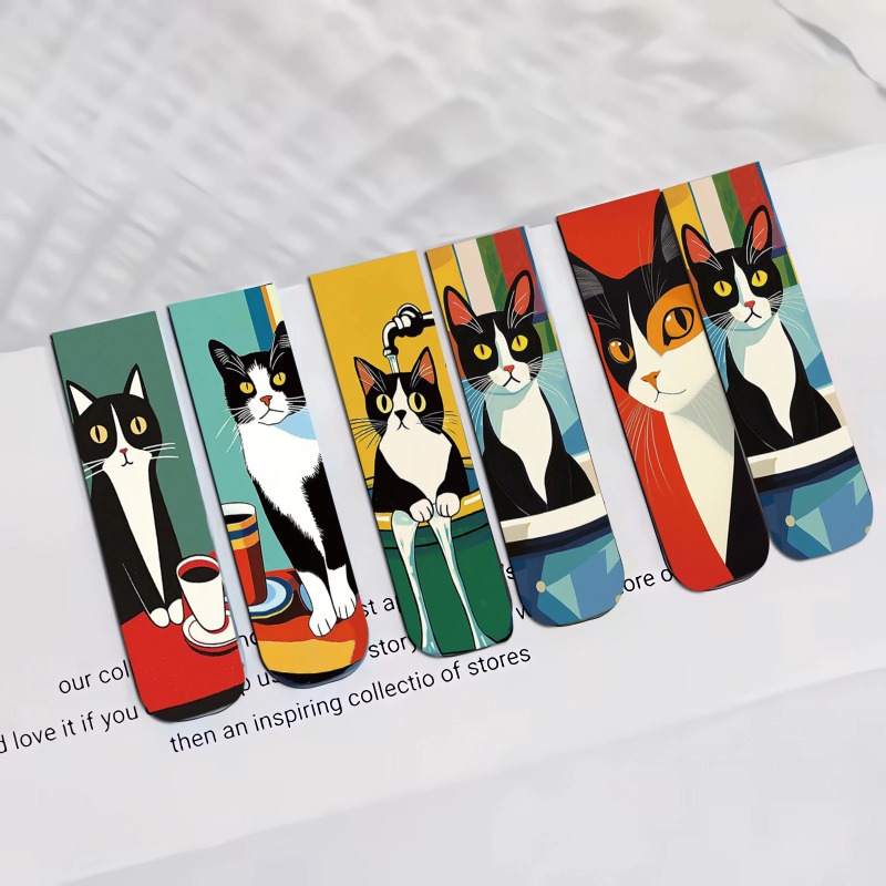 Office Supply Office Stationery Items - 5PCS 간단하고 재미있는 고양이 자석 북마크