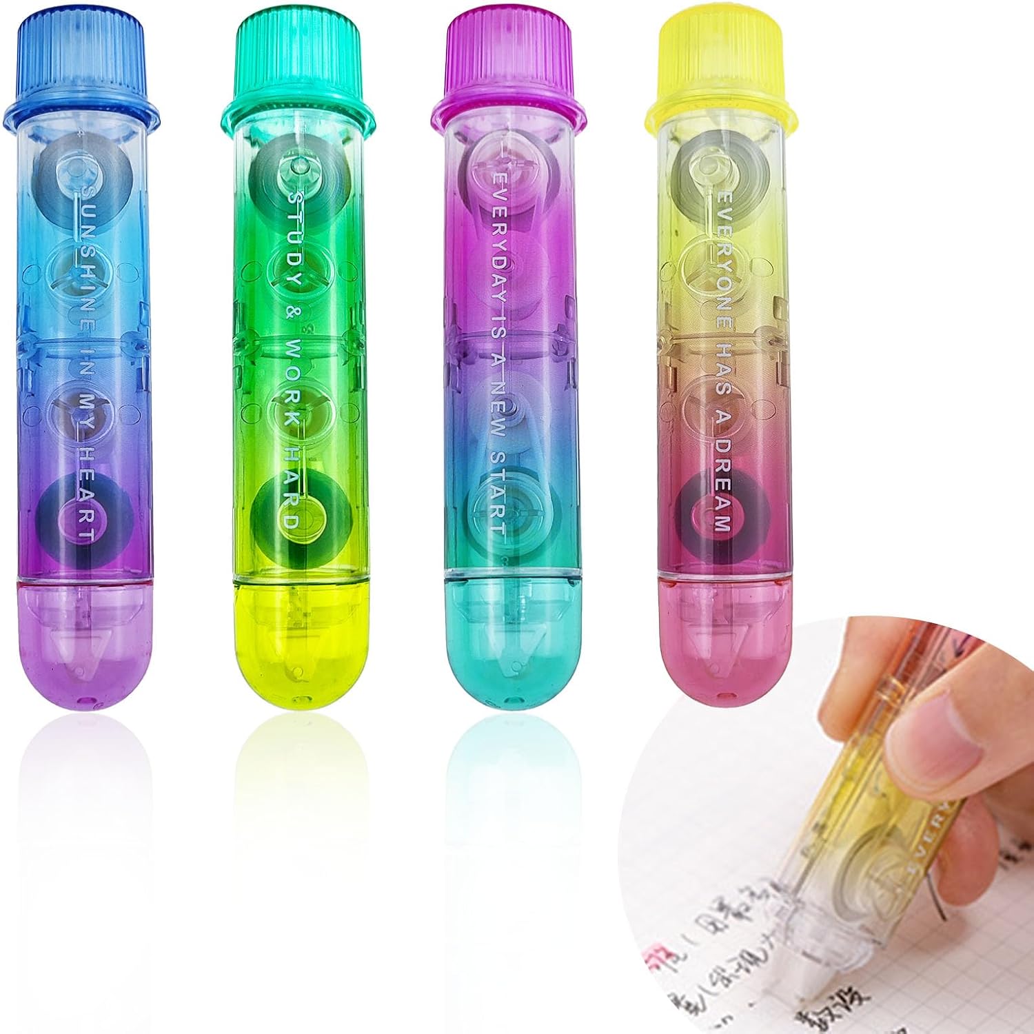 Correction Tape Roller - 4 팩 2 In1 화이트 아웃