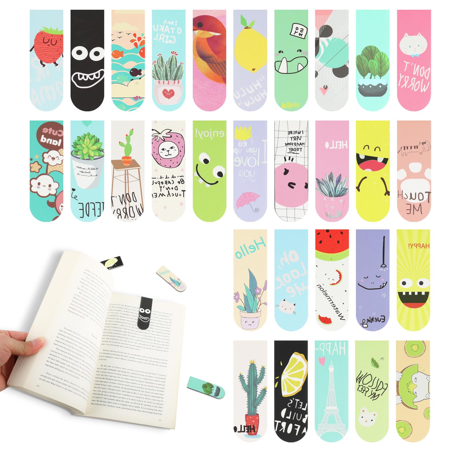 Bookmark Magnetic Clip - 어린이 및 책 애호가를위한 18pcs/30pcs 자기
