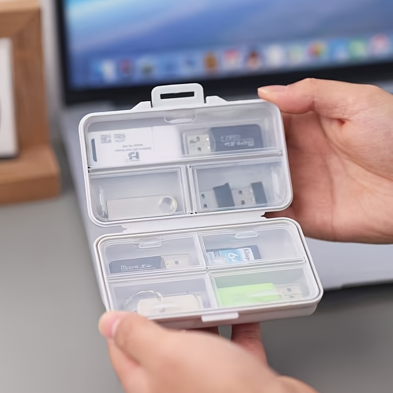 Stationery And Office Supply Stores - 구획과 덮개가 있는 1PC USB 보관함,
