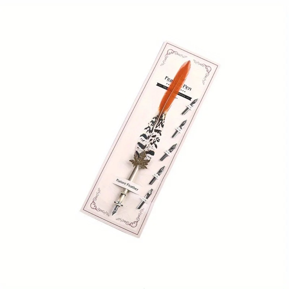 Fountain Pen Ink - 유럽식 빈티지 공작 깃털 펜, 물에