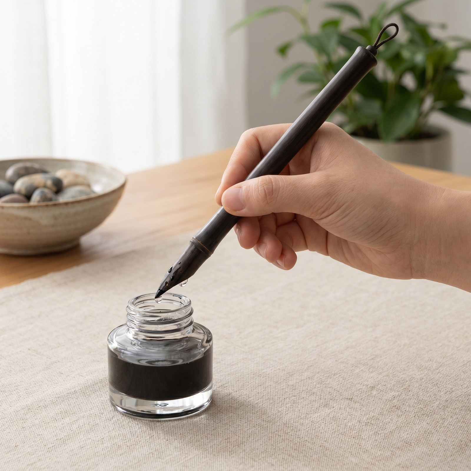 Fountain Pen Ink - 2개입 대나무 딥펜 수제 캘리그라피 만년필