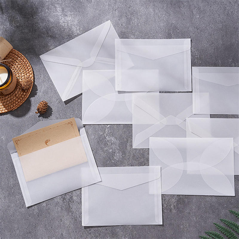 Letter Envelope Kraft - 50 개/몫 초대장용 빈 반투명 봉투