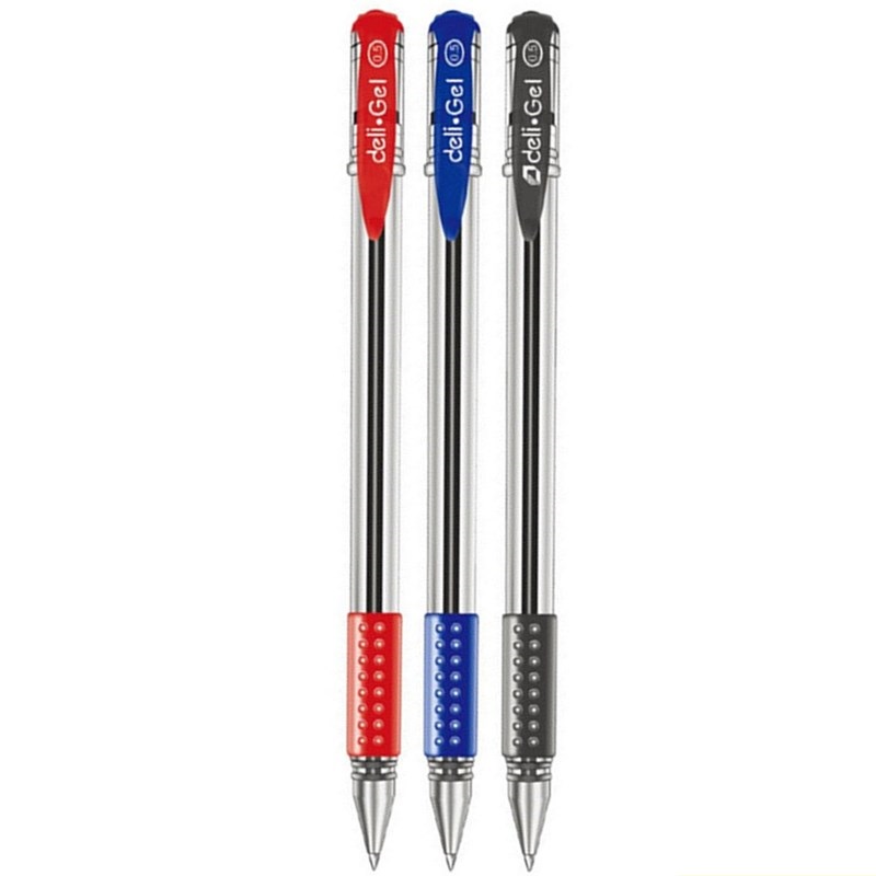 Stationery Office And School Supply Stores - 델리 0.5mm 검정 빨강 파랑 잉크