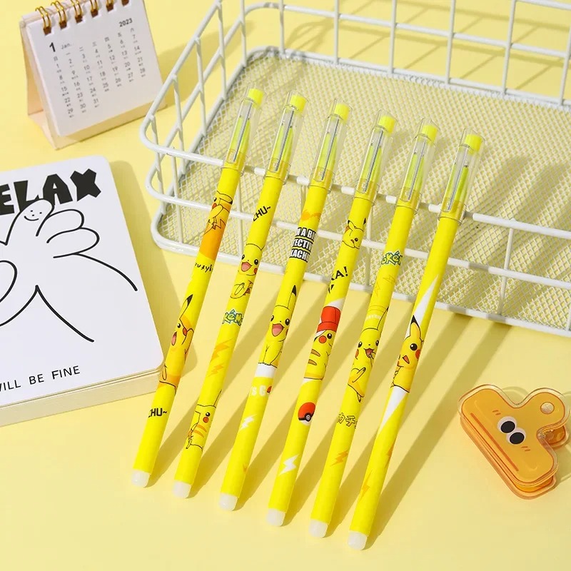 12Pcs 포켓몬 피카추 지울 수있는 젤 펜 세트, 0 - Office Supply Office Stationery Items 리뷰 및 가격