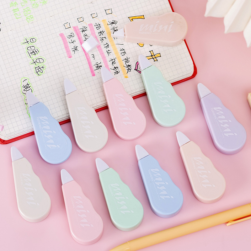 6개/세트 귀여운 마카롱 색상 수정 테이프, 학교, 사 - Correction Tape Roller 리뷰 및 가격
