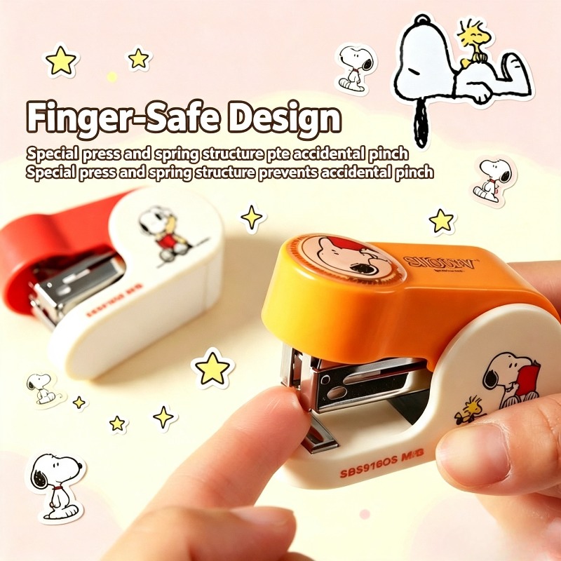 스누피 애니메이션 피규어 미니 스테이플러 세트 휴대용  - Office Supply Office Stationery Items 리뷰 및 가격