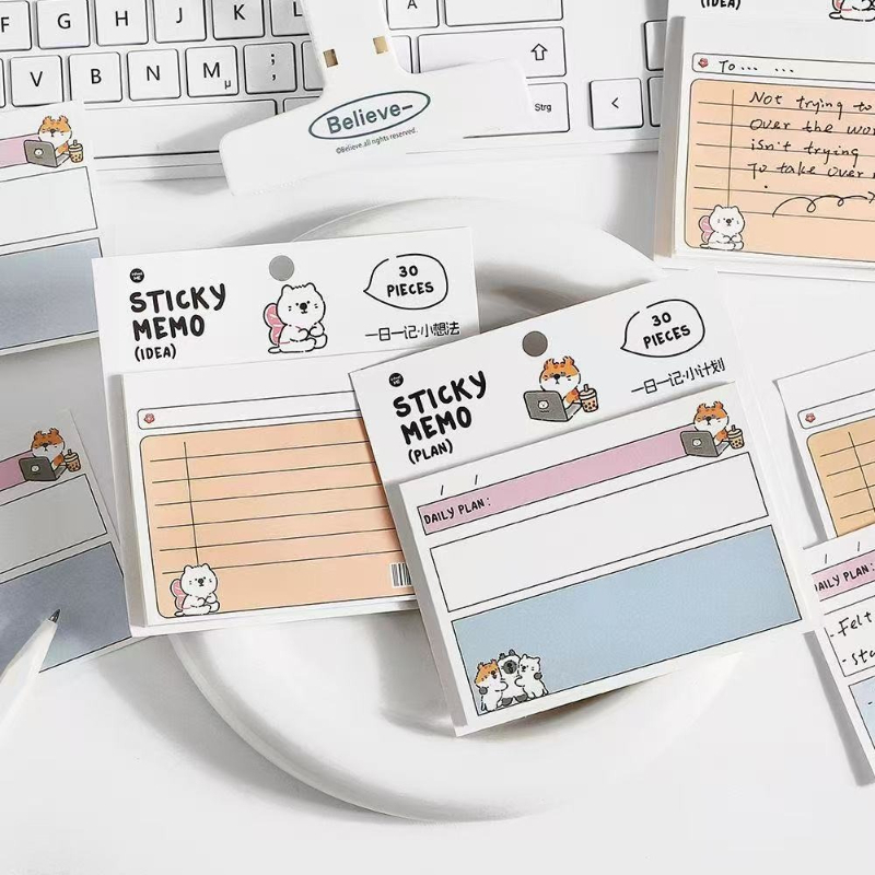 오피스 학용품 하루 한 장의 메모 한국 스타일 귀여운  - Office Stationery Supply List 리뷰 및 가격