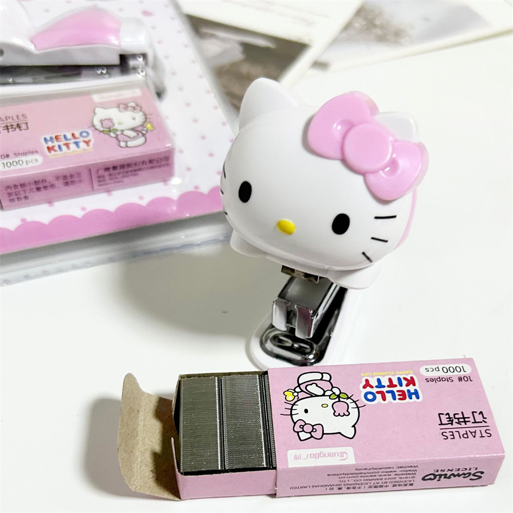 정품 산리오 애니메이션 스테이플러 세트 헬로 키티 휴대 - Office Supply Office Stationery Items 리뷰 및 가격