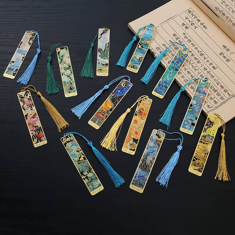 1-6-12 Pcs 창의적인 금속 책갈피 빈티지 유화  - Office Supply Office Stationery Items 리뷰 및 가격