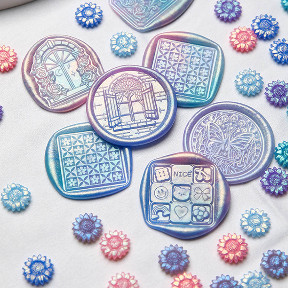 100pcs 혼합 색상 반짝이 꿈꾸는 오로라 씰링 왁스 - Wax Seal Stamp Kit 리뷰 및 가격