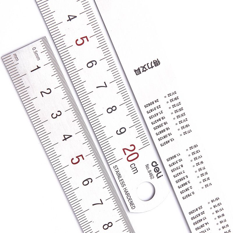 델리 20cm 스테인레스 스틸 금속 직선 눈금자 MM  - Stationery And Office Supply Stores 리뷰 및 가격