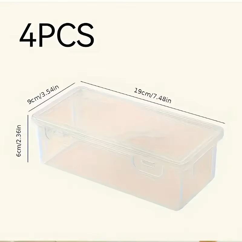 뚜껑이 있는 대형 투명 PP 보관 상자 4개, 사무용품 - Stationery And Office Supply Stores 리뷰 및 가격
