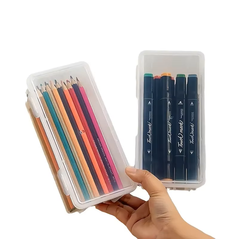 뚜껑이 있는 대형 투명 PP 보관 상자 4개, 사무용품 - Stationery And Office Supply Stores 리뷰 및 가격