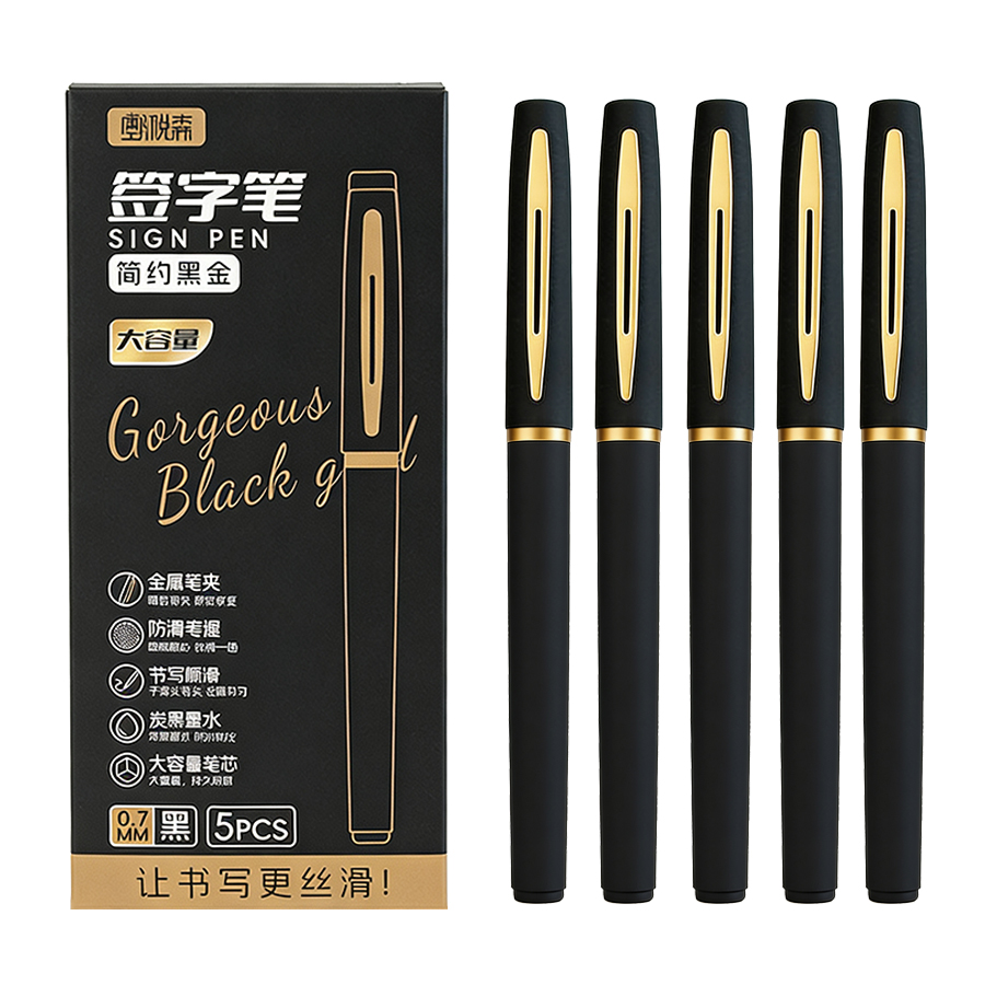 5 개/갑 대용량 젤 펜 0.5/0.7/1.0mm 팁  - Stationery Supply Business 리뷰 및 가격