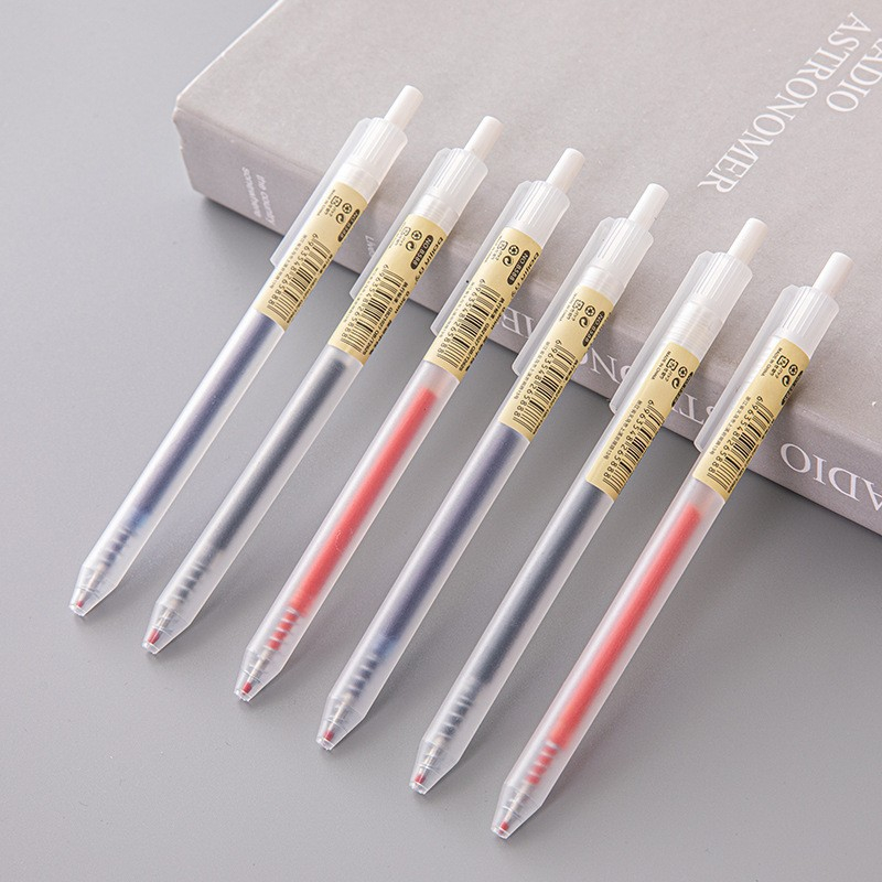 6/10Pcs 0.5mm 개폐식 젤 펜 세트 검정/파랑 - Stationery Supply Business 리뷰 및 가격