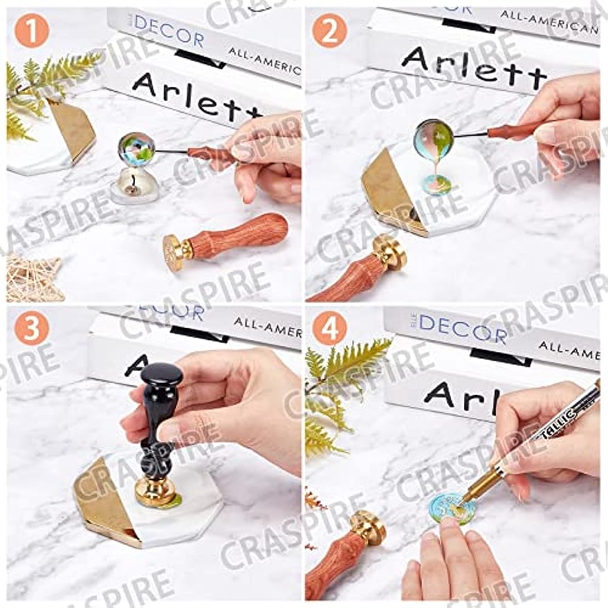 1PC 폭스 문 왁스 인감 스탬프 이동식 황동 씰링 스 - Wax Seal Stamp Kit 리뷰 및 가격