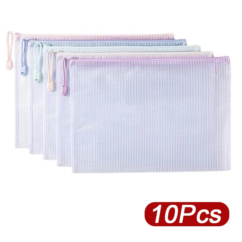 5-30pcs 지퍼 메쉬 가방 A4/A5 플라스틱 지퍼 - Is Stationery Office Supply 리뷰 및 가격