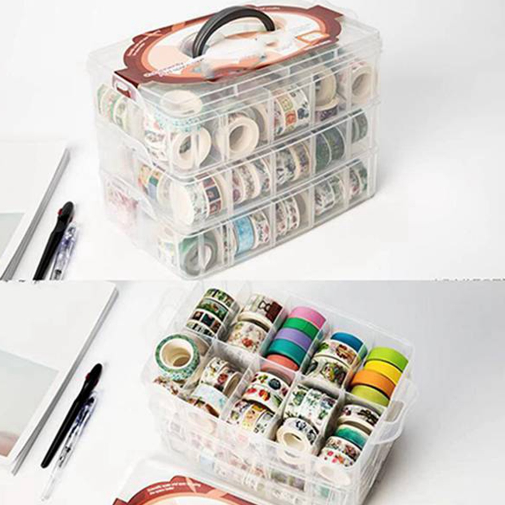 3겹 30칸 와시 테이프 보관함 투명 도구 세트 박스  - Washi Tape Set 리뷰 및 가격