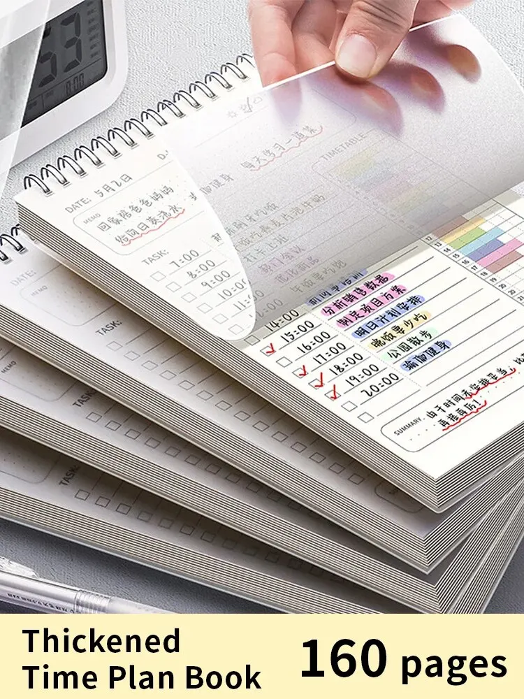1pc 플래너 아젠다 스파이럴 A5 노트 일정표 일일  - Office Stationery Supply List 리뷰 및 가격
