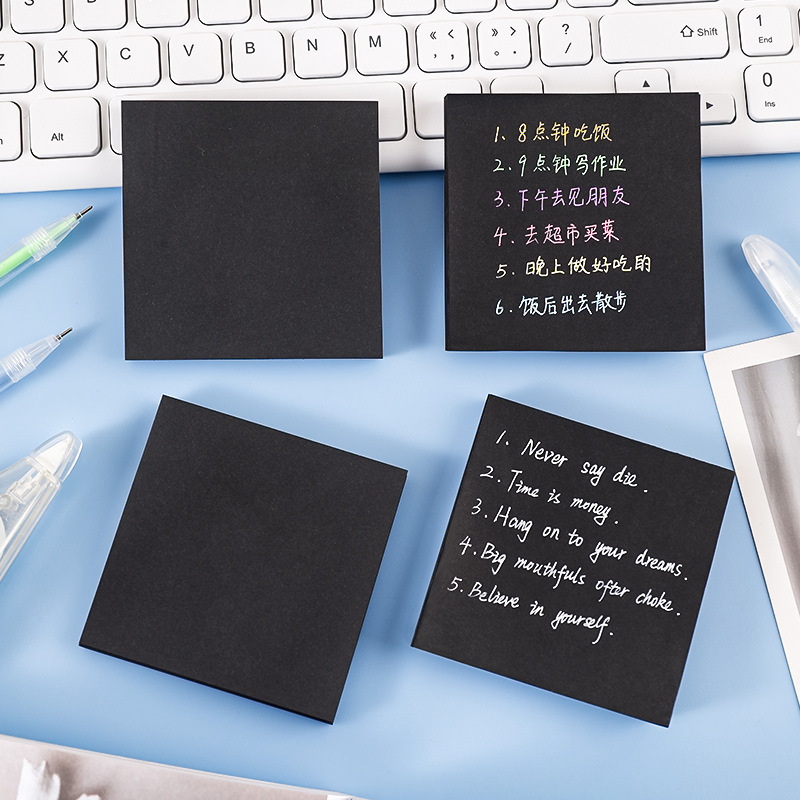 블랙 N Times 스티커 메모 할 일 목록 메모 패드 - Office Stationery Supply List 리뷰 및 가격