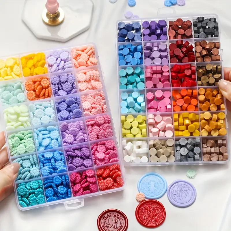 씰링 왁스 비즈, 24 그리드 팔각형 해바라기 씰링 왁 - Wax Seal Stamp Kit 리뷰 및 가격