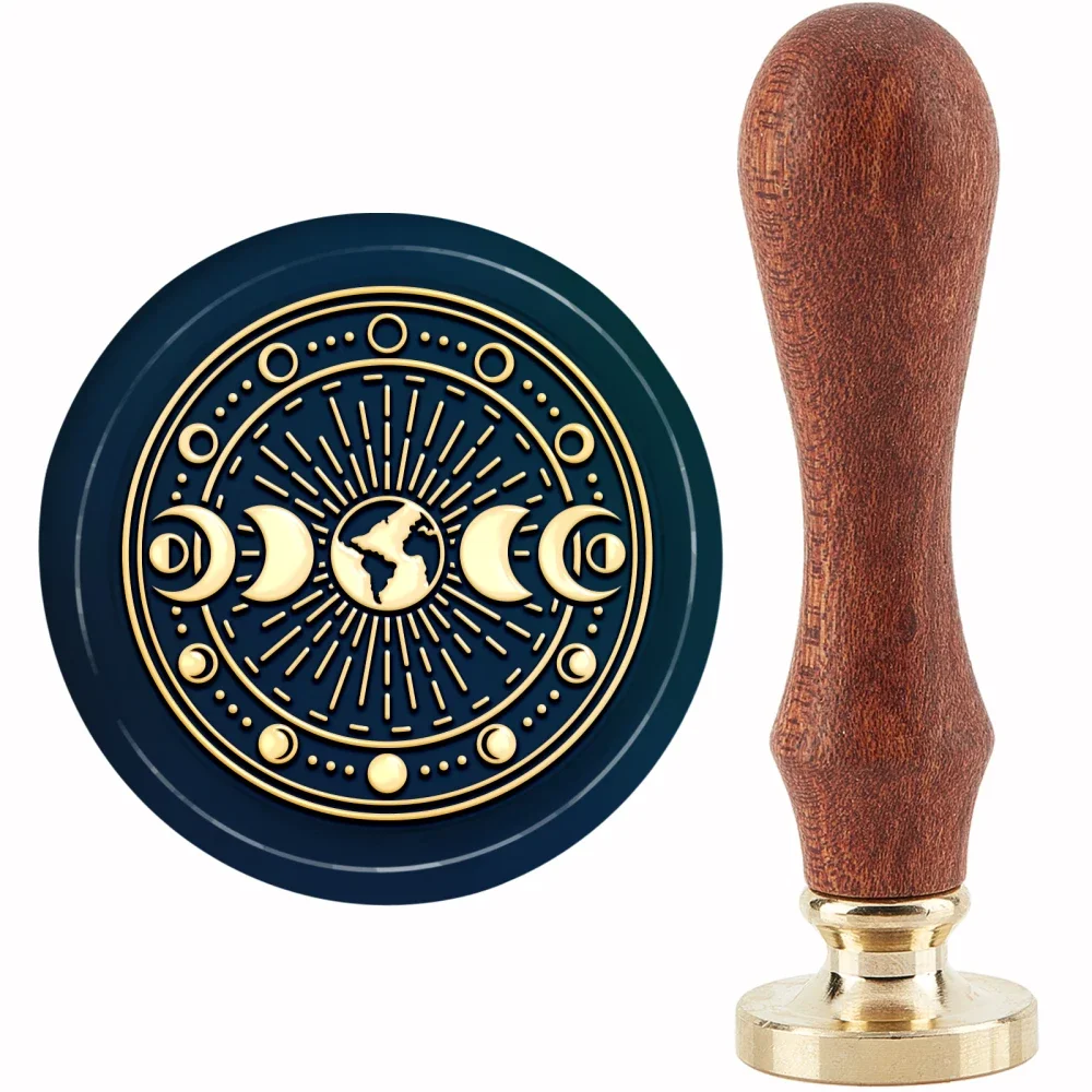 문페이즈 왁스 인감 스탬프 지구 30mm 이동식 황동  - Wax Seal Stamp Kit 리뷰 및 가격