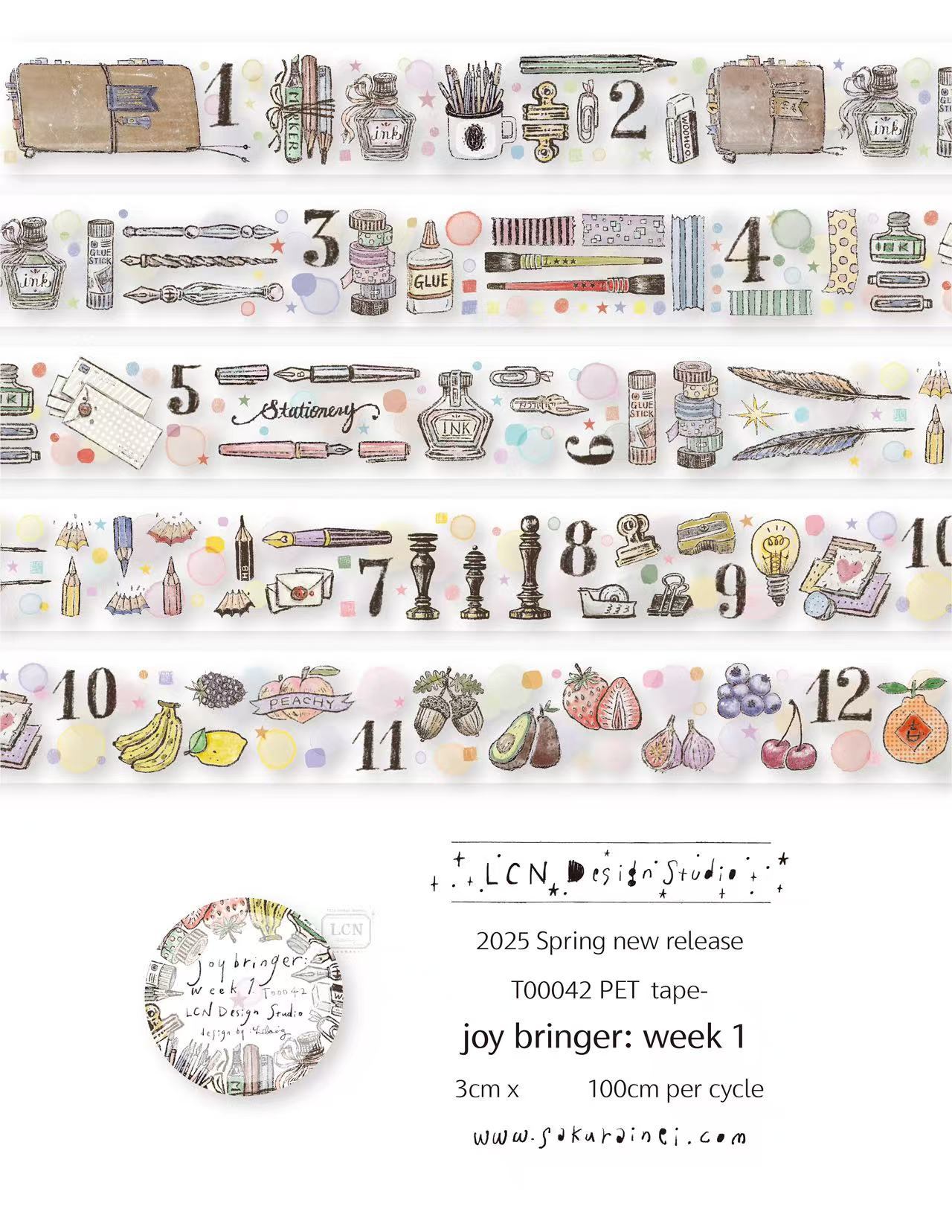 1 루프 LCN 빈티지 스티커 클럽 조이 브링거 Was - Washi Tape Set 리뷰 및 가격