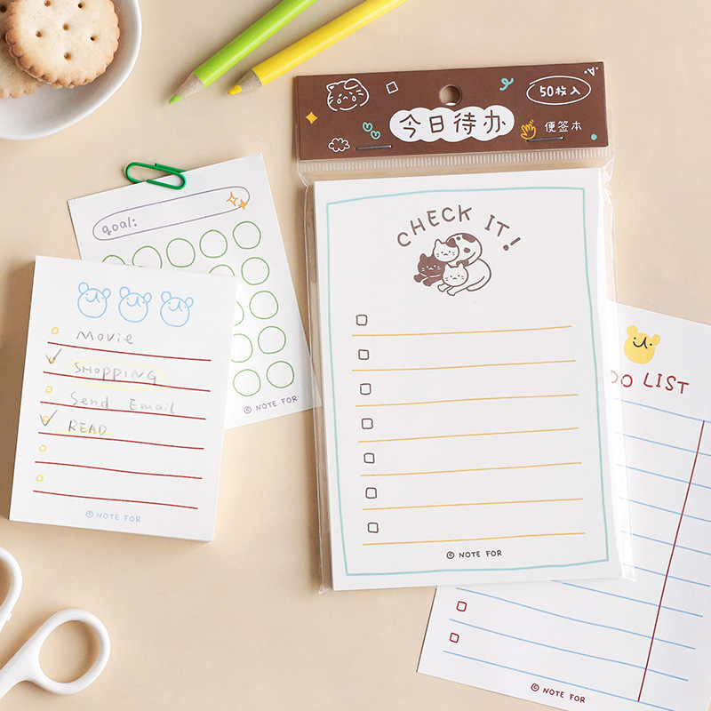 100매/50매 귀여운 플랜 시리즈 메모장 카와이 할  - Office Stationery Supply List 리뷰 및 가격