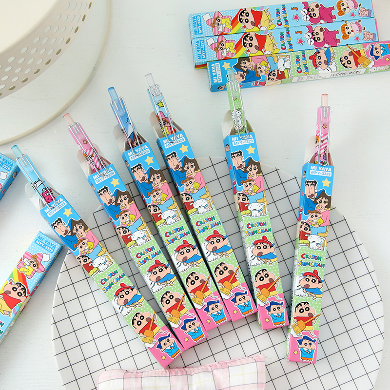 6Pcs 만화 크레용 신짱 젤 펜 절묘한 블라인드 박스 - Is Stationery Office Supply 리뷰 및 가격