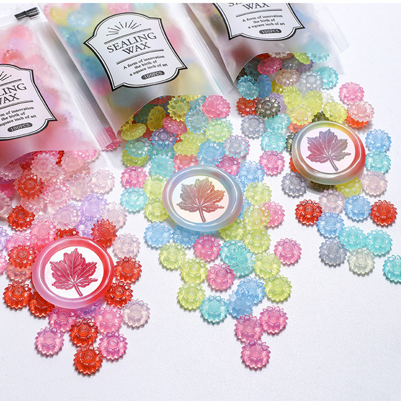 100pcs 반투명 해바라기 씰링 왁스 비즈 DIY 봉 - Wax Seal Stamp Kit 리뷰 및 가격