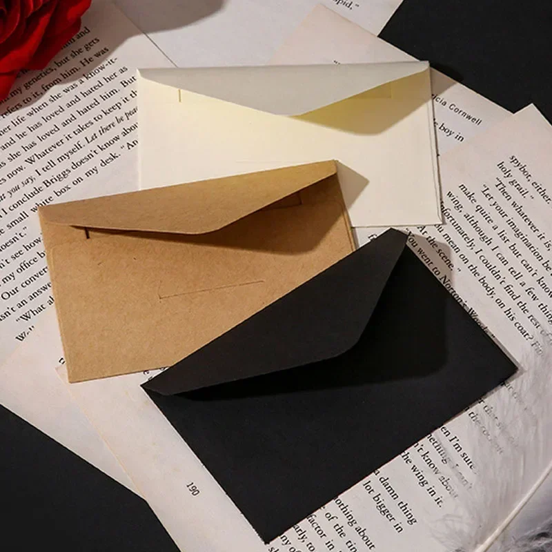 20/40/80PCS 클래식 화이트 블랙 크래프트 빈  - Letter Envelope Kraft 리뷰 및 가격