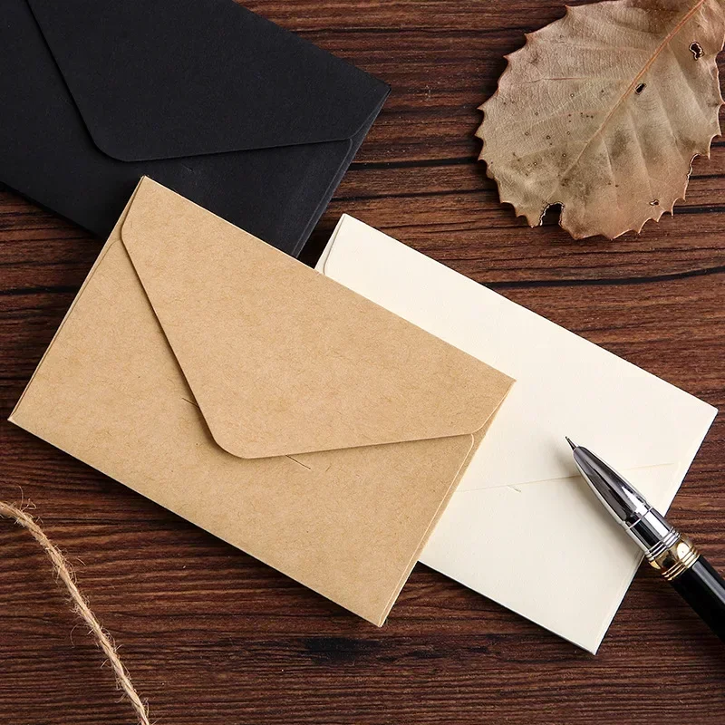 20/40/80PCS 클래식 화이트 블랙 크래프트 빈  - Letter Envelope Kraft 리뷰 및 가격