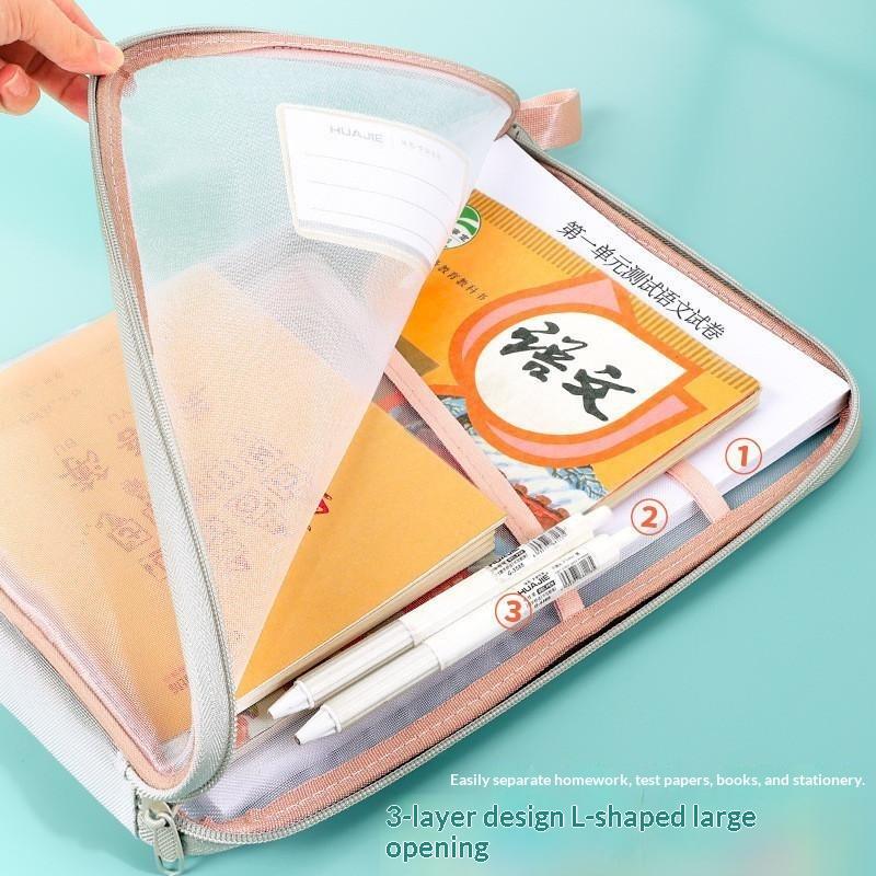 A4 문구류 보관 가방 더블 레이어 메쉬 지퍼 가방 대 - Is Stationery Office Supply 리뷰 및 가격