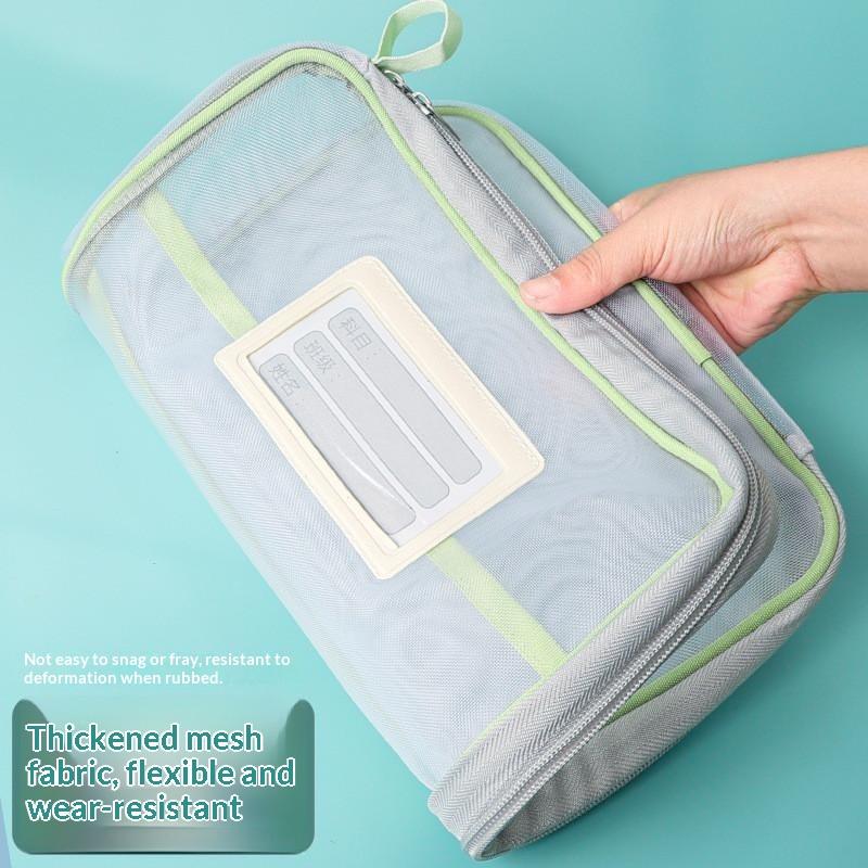 A4 문구류 보관 가방 더블 레이어 메쉬 지퍼 가방 대 - Is Stationery Office Supply 리뷰 및 가격