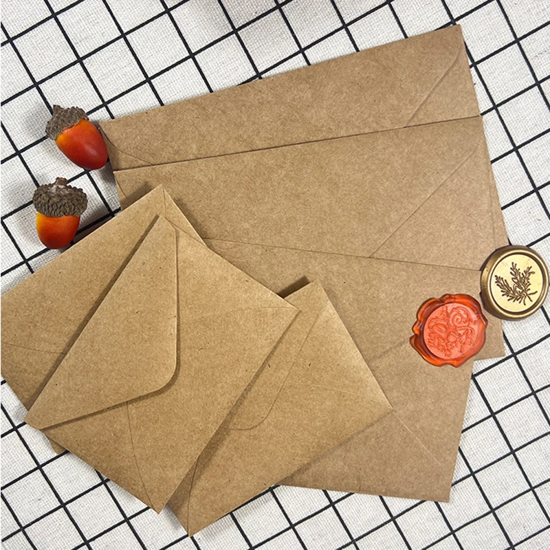 50pcs 크래프트 갈색 종이 봉투 108x158mm  - Letter Envelope Kraft 리뷰 및 가격